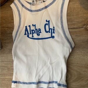 Alpha Chi Omega cropped halter tank